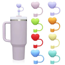 Load image into Gallery viewer, Happy Capper Straw Cover Topper (Stanley Cup Accessory) - Heart