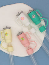 Load image into Gallery viewer, Happy Capper Straw Cover Topper (Stanley Cup Accessory) - Happy Capper Logo Flower