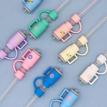 Load image into Gallery viewer, Happy Capper Straw Cover Topper (Stanley Cup Accessory) - Happy Capper Logo Flower