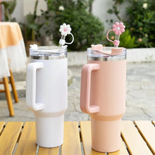 Load image into Gallery viewer, Happy Capper Straw Cover Topper (Stanley Cup Accessory) - Floral