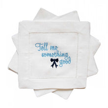 Load image into Gallery viewer, Draper James Cotton Embroidery Cocktail Napkin Set - Tell Me Something Good Bow