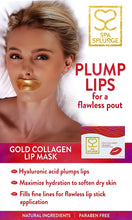 Load image into Gallery viewer, Spa Splurge Gold Collagen Lip Mask - Single Sheet