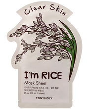 Load image into Gallery viewer, TonyMoly Clear Skin - I'm Rice Mask Sheet