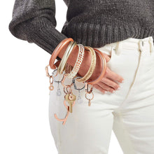 Load image into Gallery viewer, Leather Big O® Key Ring Metallic - Rose Gold