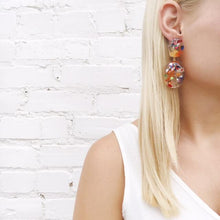 Load image into Gallery viewer, Moon and Lola ML XX TP CONFETTI POST DROP EARRINGS