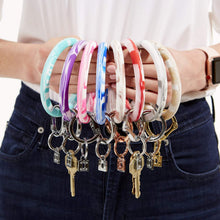 Load image into Gallery viewer, Silicone Big O® Key Ring Marble - Gold Rush