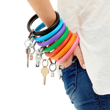 Load image into Gallery viewer, Vegan Leather Big O® Key Ring - Tickled Pink