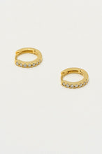 Load image into Gallery viewer, Estella Bartlett Hoop Earrings with White CZ - Gold