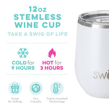 Load image into Gallery viewer, Stemless Insulated Wine Cup - White