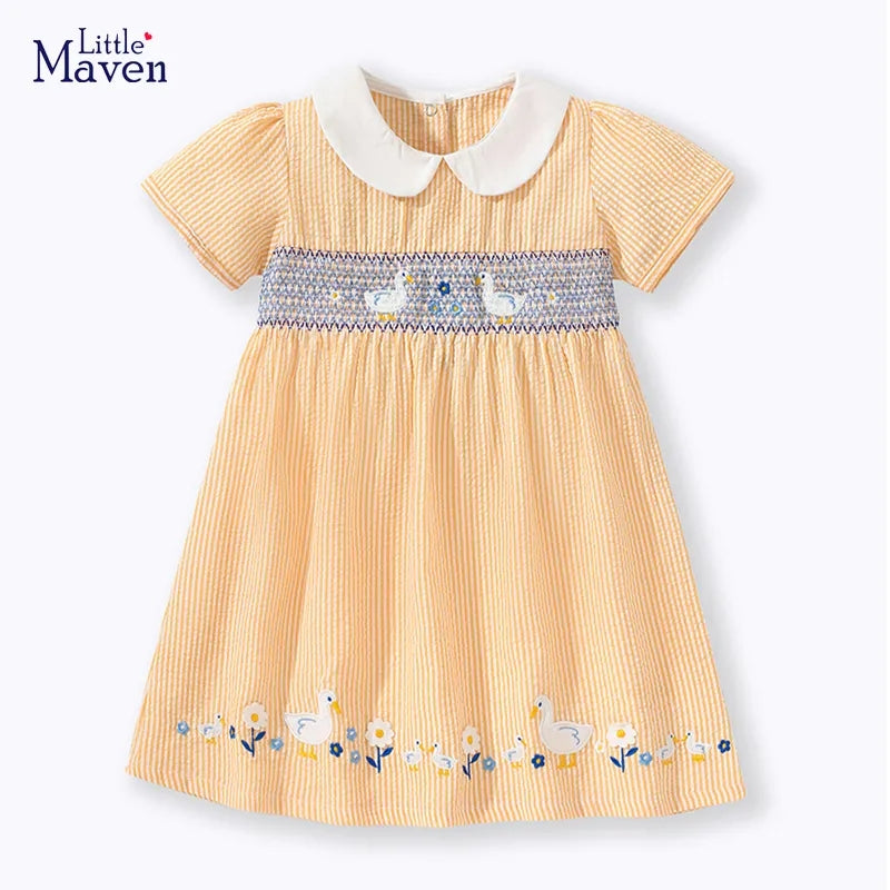 Little Miss Cottontail Southern Clothing Company Smocked Duckling Dress