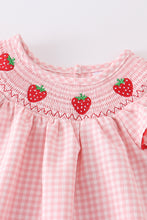 Load image into Gallery viewer, Little Miss Cottontail Southern Clothing Company Smocked Strawberry Dress
