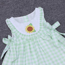 Load image into Gallery viewer, Little Miss Cottontail Southern Clothing Company Smocked Sunflower Short Set
