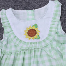 Load image into Gallery viewer, Little Miss Cottontail Southern Clothing Company Smocked Sunflower Short Set
