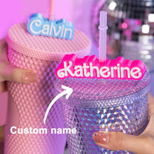 Load image into Gallery viewer, Happy Capper Personalized Straw 3D Name Tag (Stanley Cup Accessory)
