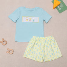 Load image into Gallery viewer, Little Miss Cottontail Southern Clothing Company Smocked Easter Bunny Short Set
