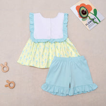 Load image into Gallery viewer, Little Miss Cottontail Southern Clothing Company Smocked Easter Bunny Ruffle Short Set
