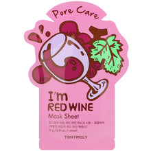 Load image into Gallery viewer, TonyMoly Pore Care - I&#39;m Red Wine Mask Sheet
