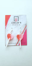 Load image into Gallery viewer, LeeLee&#39;s Room Heart Lollipop Earring - Pink/Red
