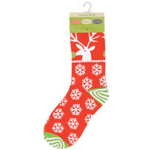 Load image into Gallery viewer, Rock Flower Paper Socks - Woodblock Deer
