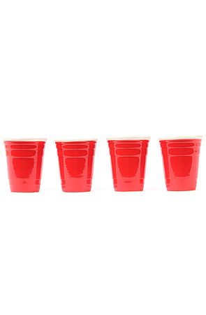 Big Mouth Mini Red Solo Cup Party Shot Glasses (set of 4)