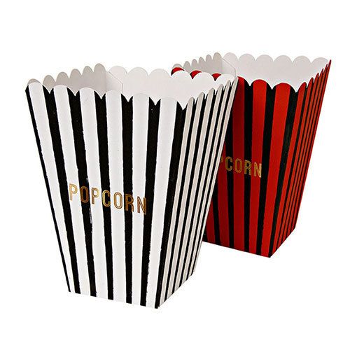 Meri Meri Popcorn Boxes (set of 8) (Orange and Black)