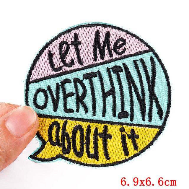 Stitch&Pin Iron On Embroidery Patch - Let Me Overthink