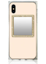 Load image into Gallery viewer, Flaunt Idecoz Square w/ Crystals Phone Mirror -  Gold
