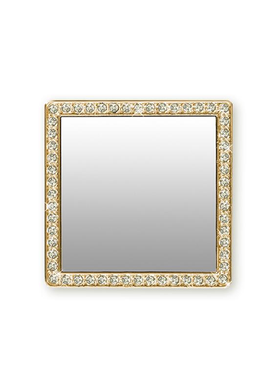 Flaunt Idecoz Square w/ Crystals Phone Mirror -  Gold