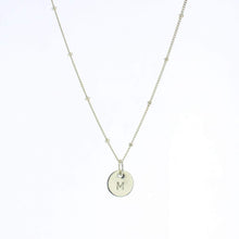 Load image into Gallery viewer, Lotus Trinket Initial Necklace - Silver B
