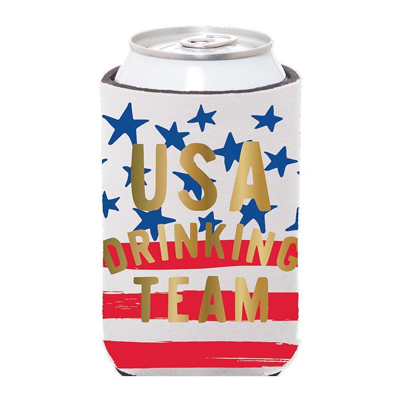 Slant Collections Can Cover with Card Pocket - USA Drinking Team