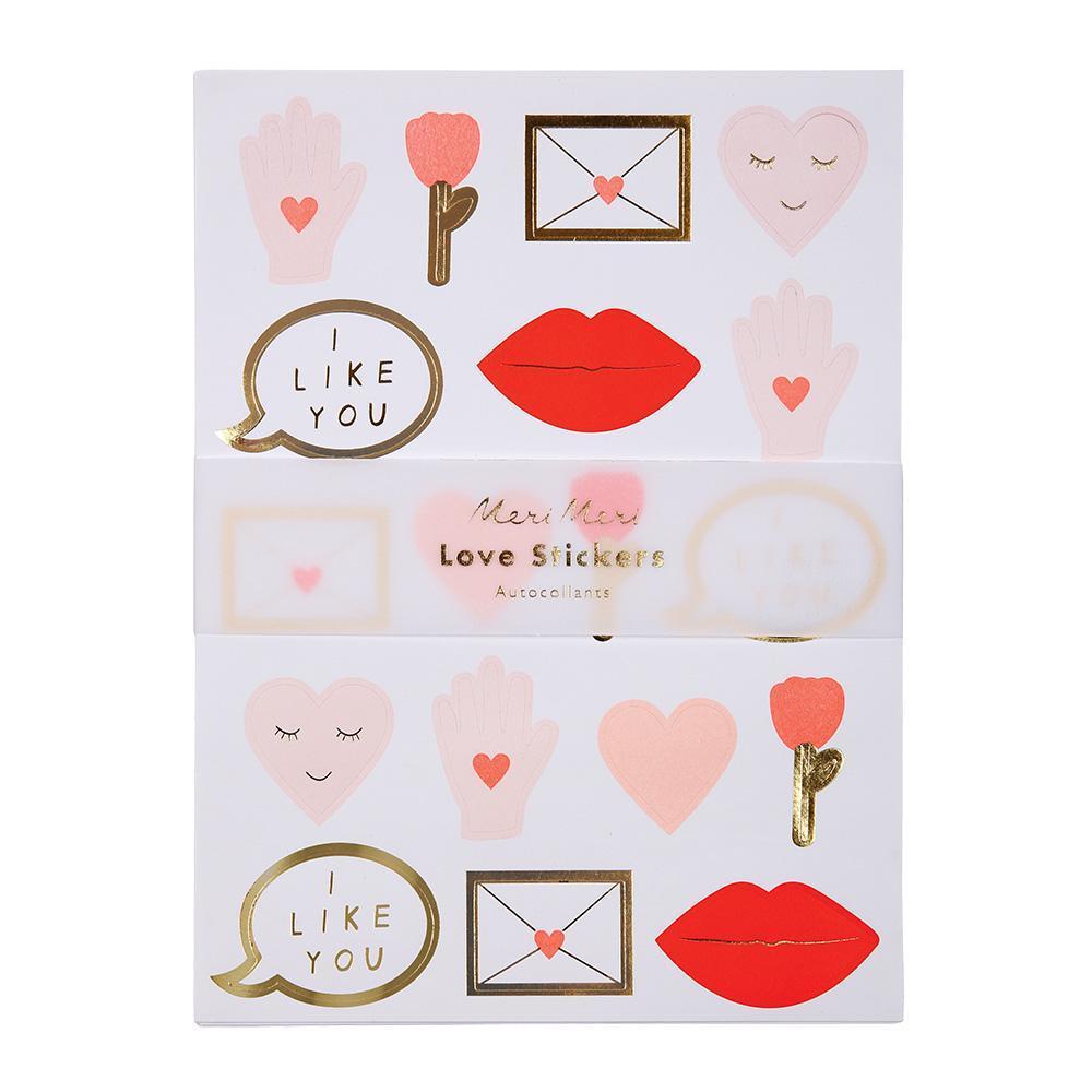 Meri Meri Love Stickers - Conversation Hearts (Single sheets