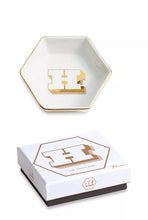 Load image into Gallery viewer, Rosanna Character Trays Hexagon Dish in a Gift Box - Trinket Tray (Multiple Letters)
